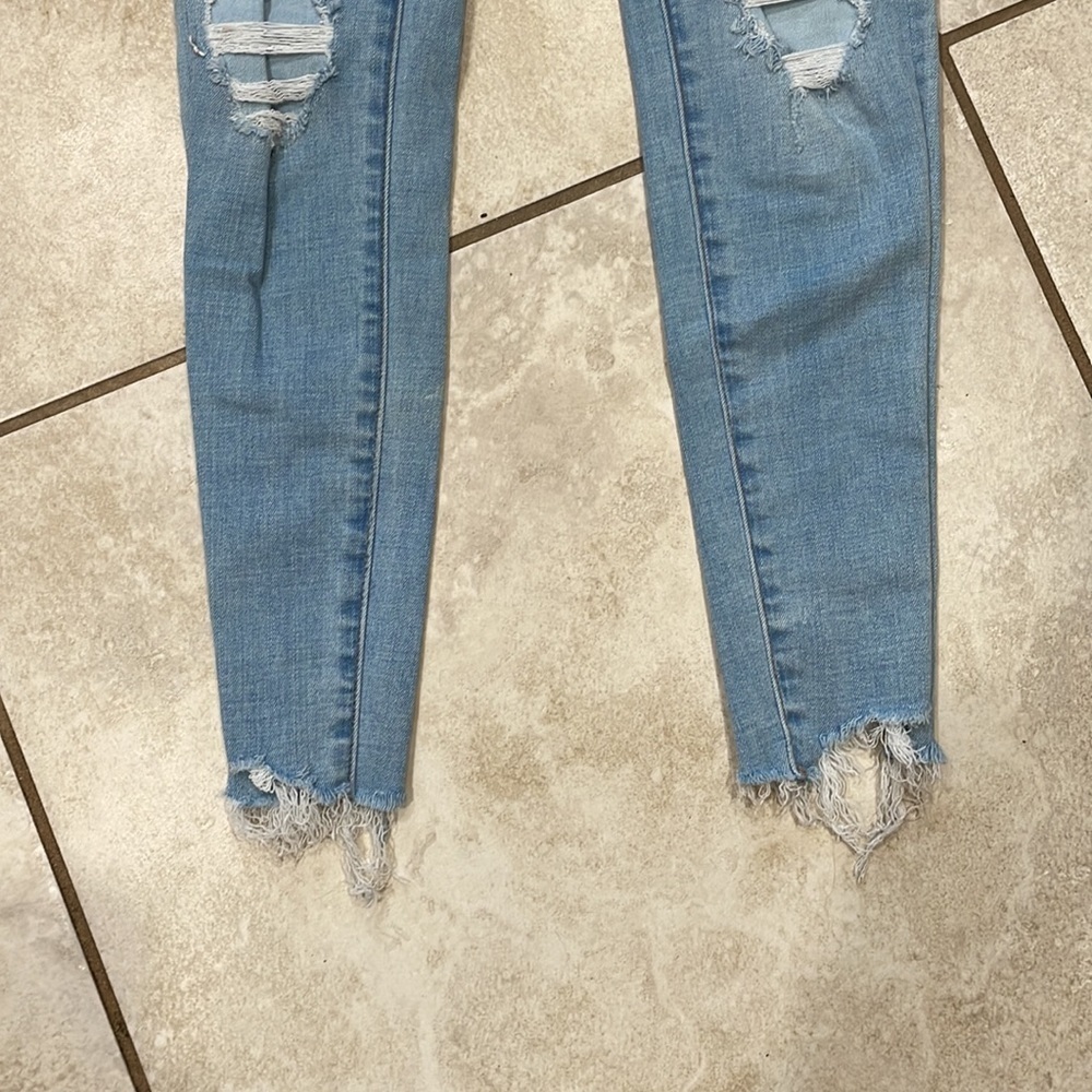 American Eagle Patched High Rise Jegging Crop Jeans 2 - Picture 7 of 8